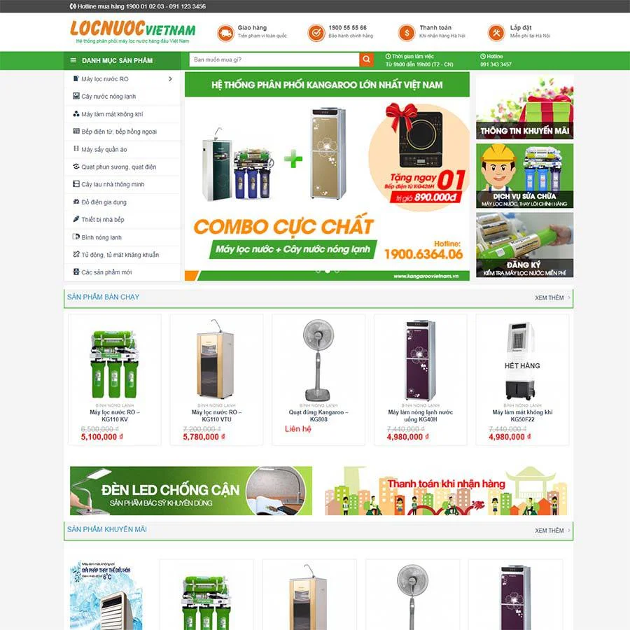 Thiết kế website bán máy lọc nước