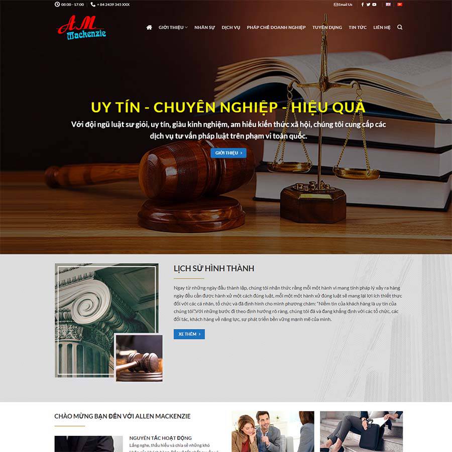 Thiết kế website luật sư 04