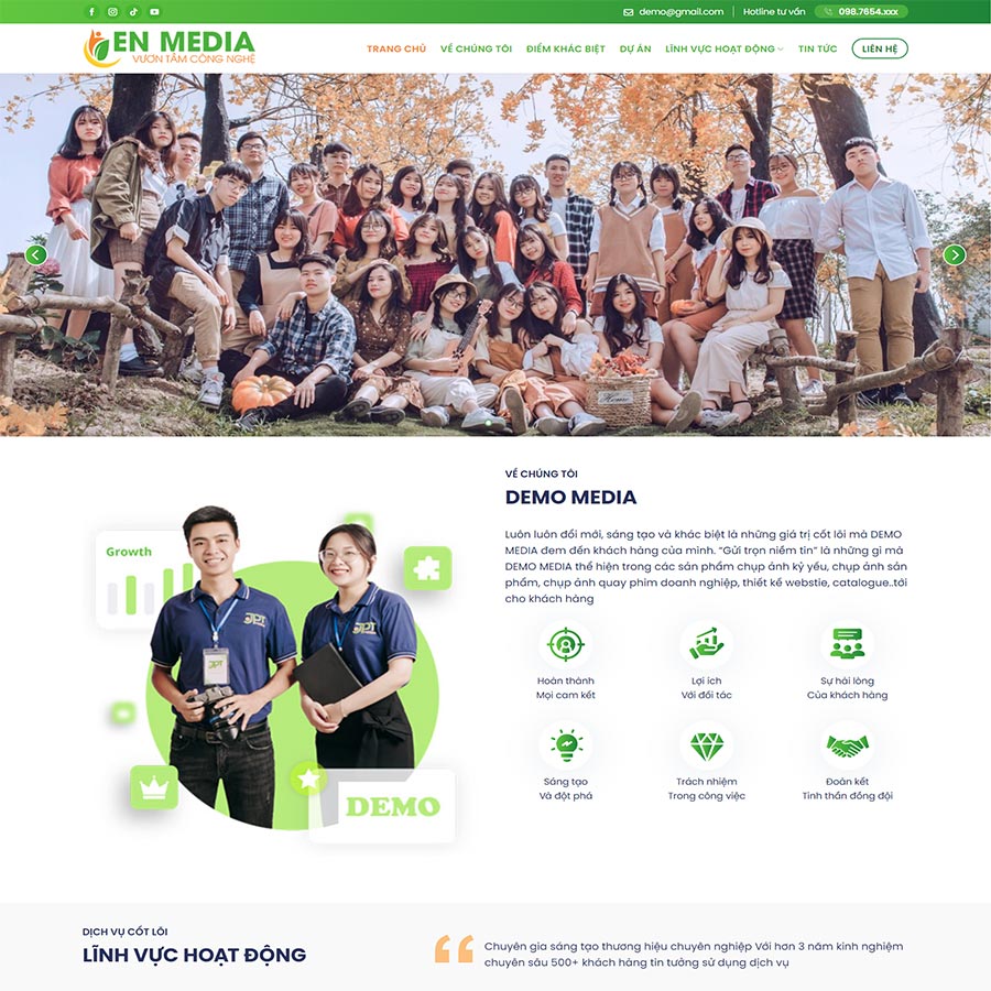 Thiết kế website công ty marketing