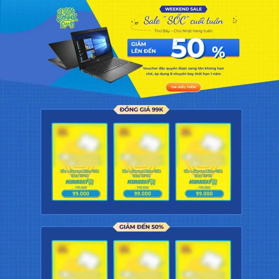 Thiết kế website landing page bán máy tính