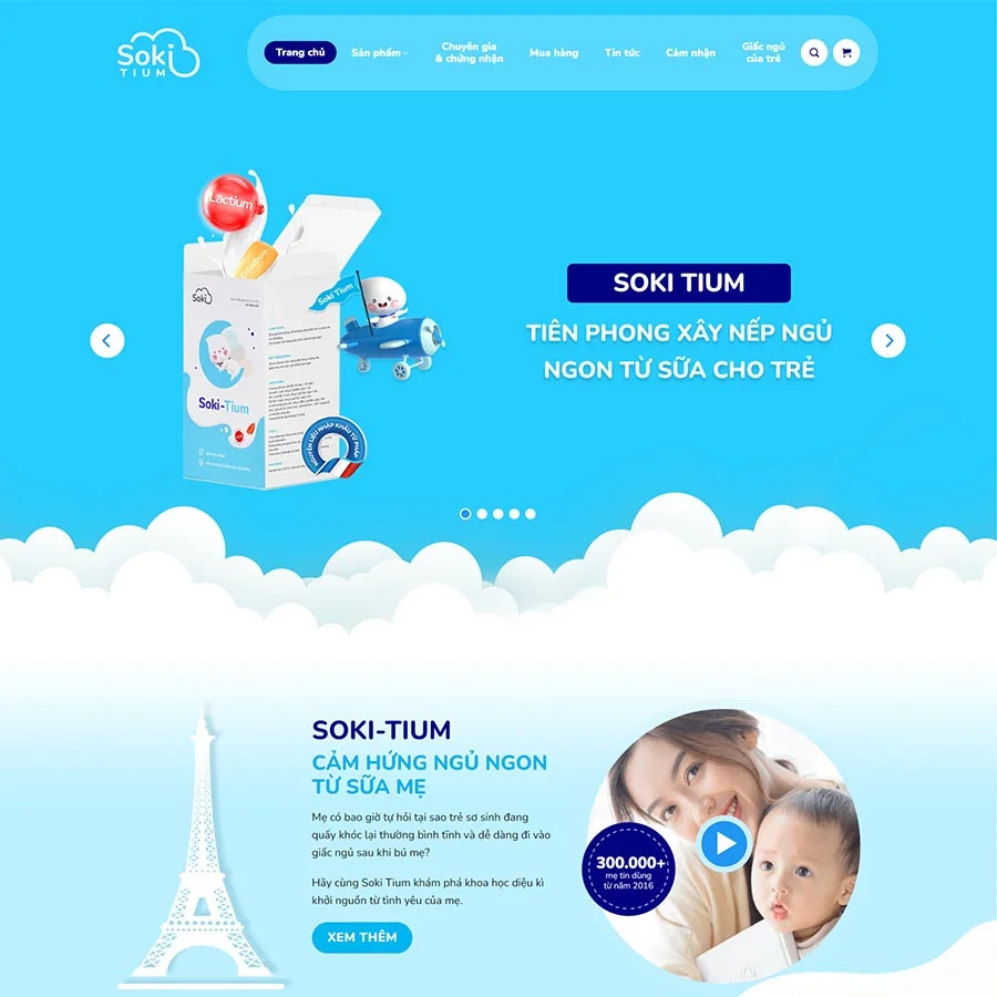 Thiết kế website bán sữa cho bé