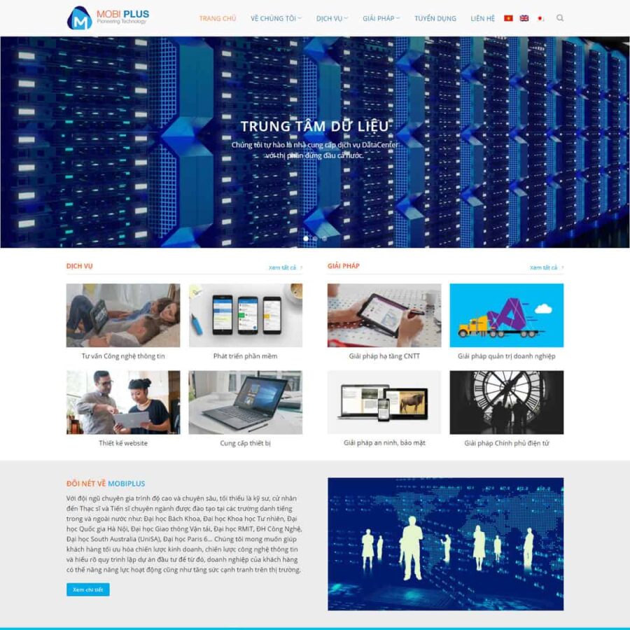 Thiết kế website giới thiệu công ty dịch vụ mạng