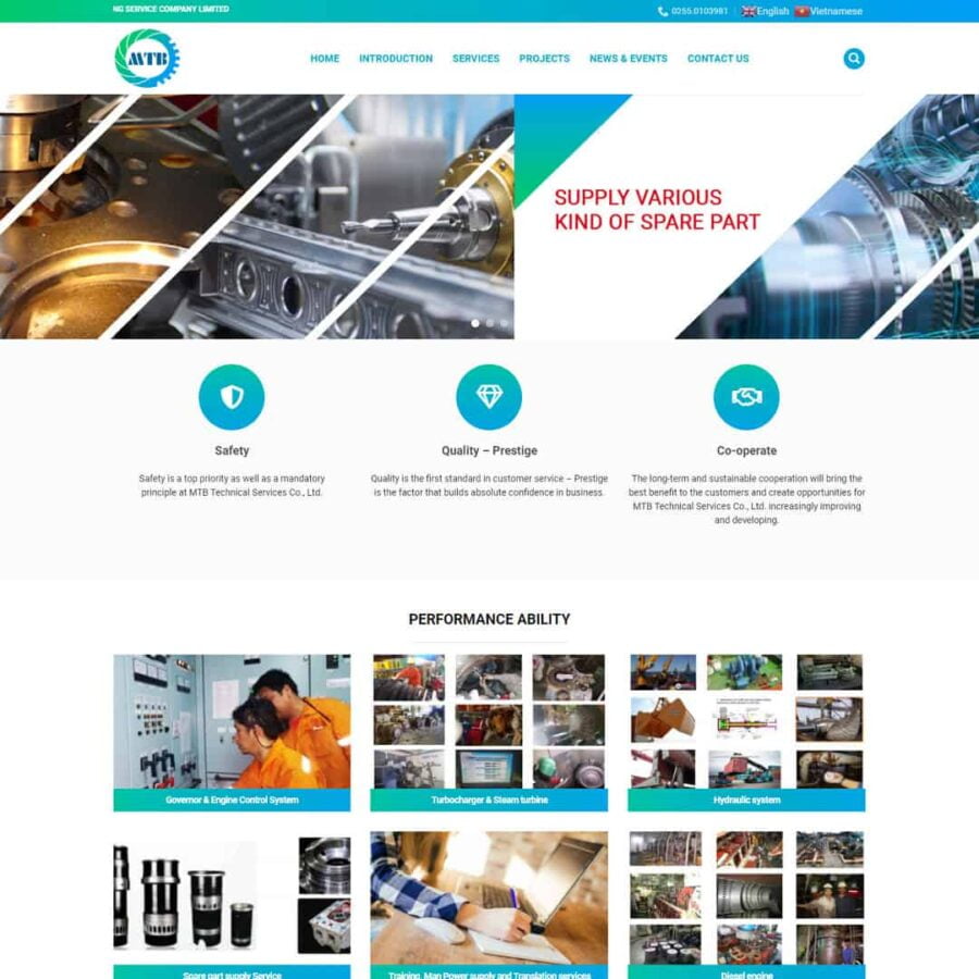 Thiết kế website công ty sửa chữa tàu
