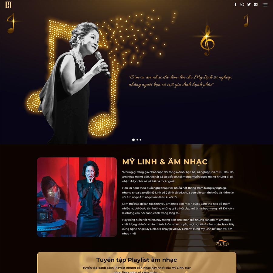 Thiết kế website giới thiệu ca sĩ