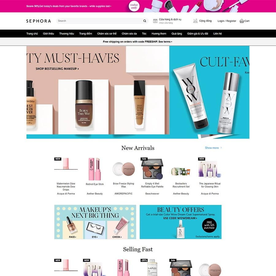 Thiết kế website mỹ phẩm 12