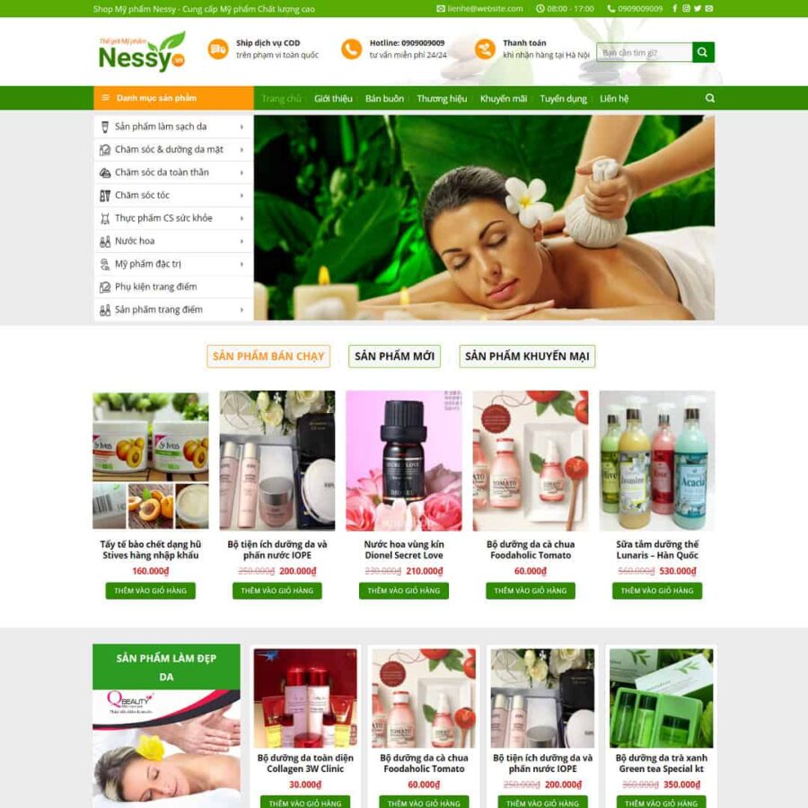 Thiết kế website Shop mỹ phẩm 03