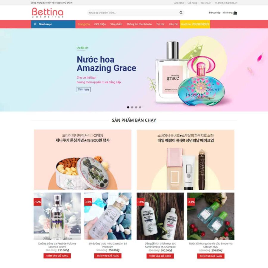 Thiết kế website Shop mỹ phẩm 04