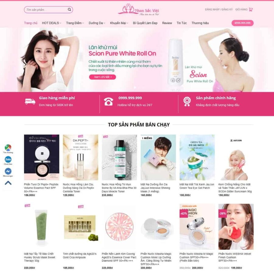 Thiết kế website Shop mỹ phẩm 05