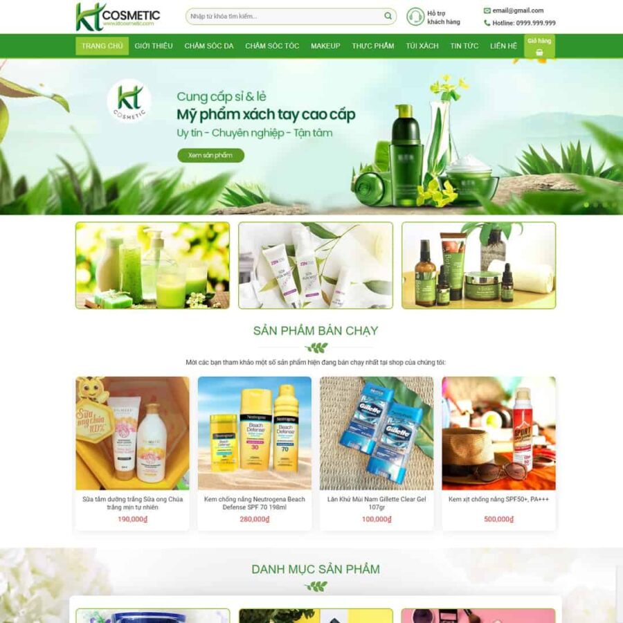Thiết kế website Shop mỹ phẩm 06