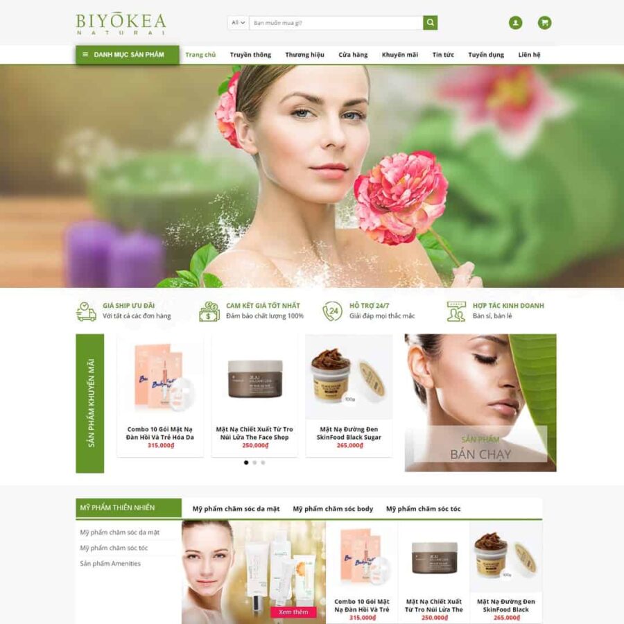 Thiết kế website Shop mỹ phẩm 07