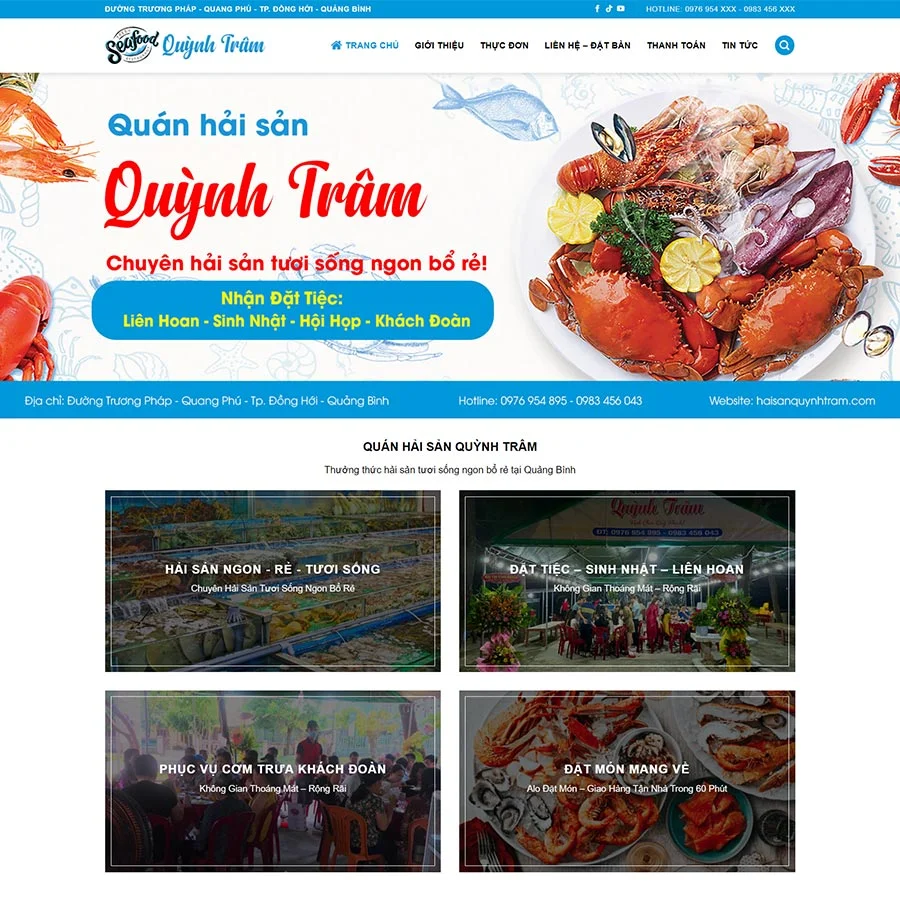 Thiết kế website nhà hàng 03