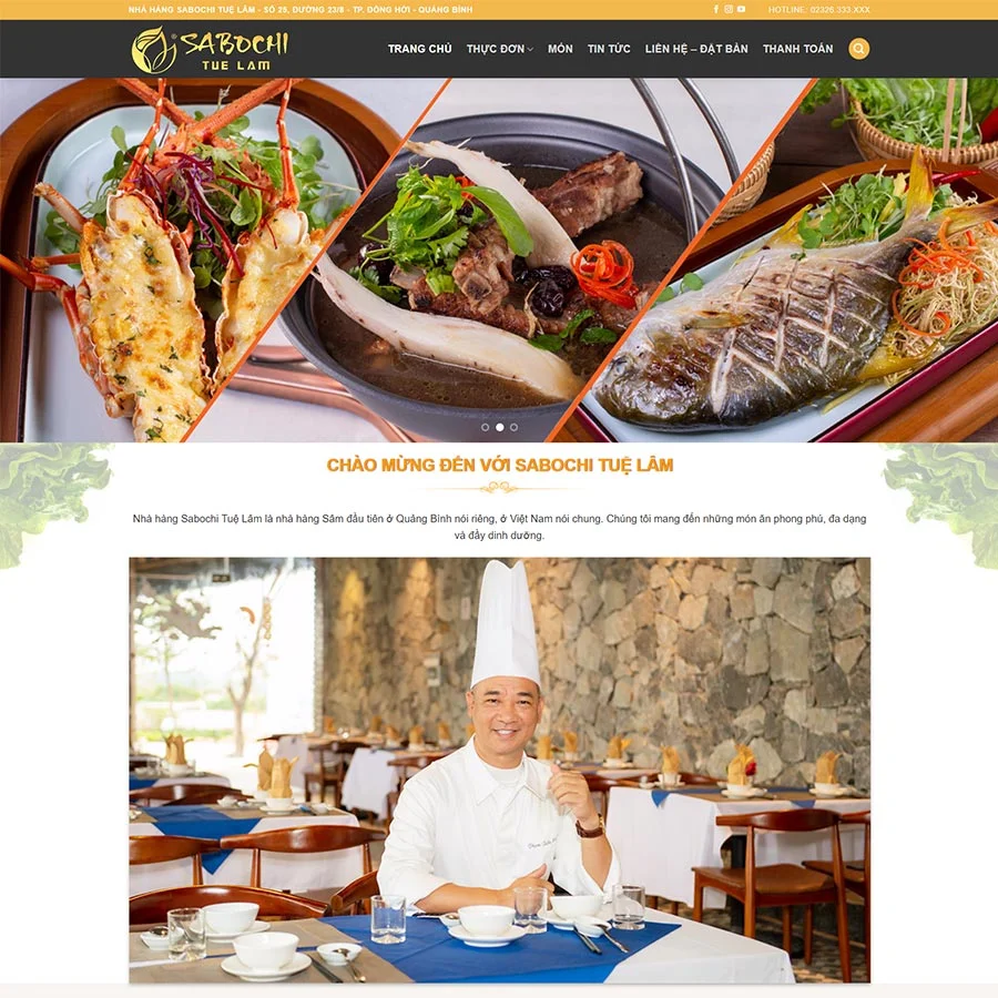 Thiết kế website nhà hàng 04