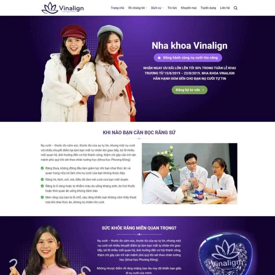 Thiết kế website dịch vụ Nha Khoa 03