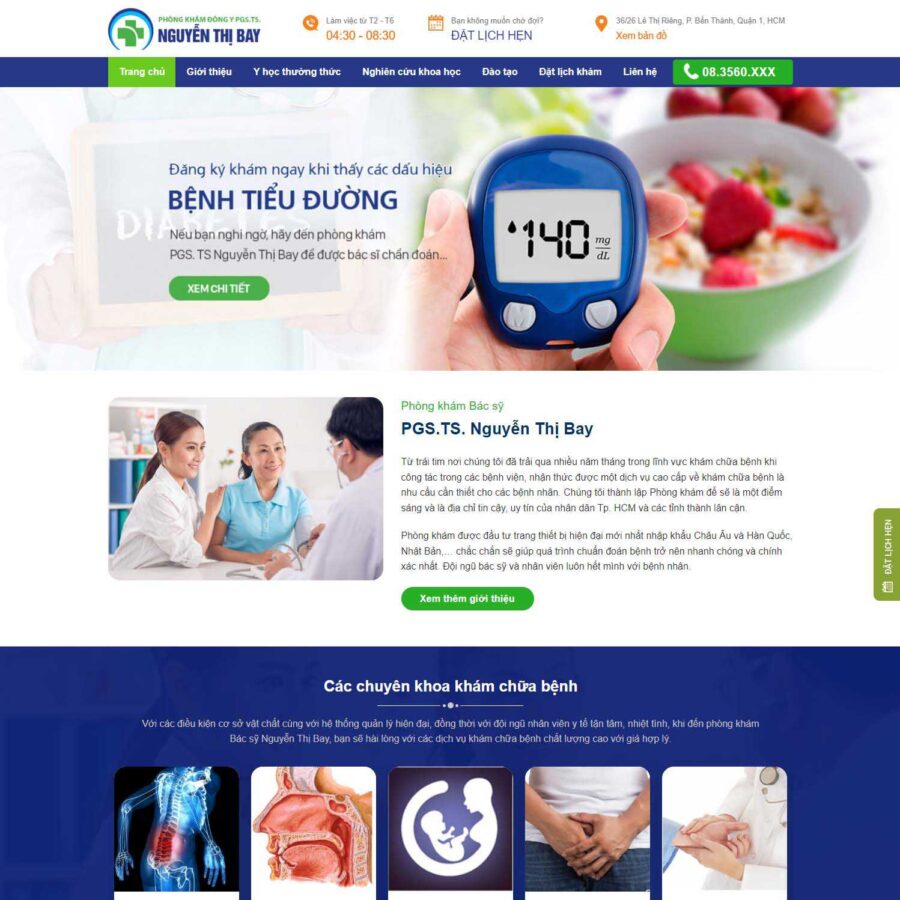 Thiết kế website phòng khám đa khoa