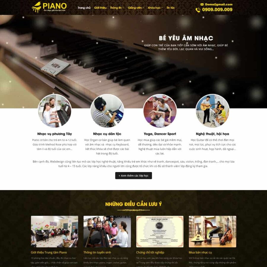 Thiết kế website đào tạo