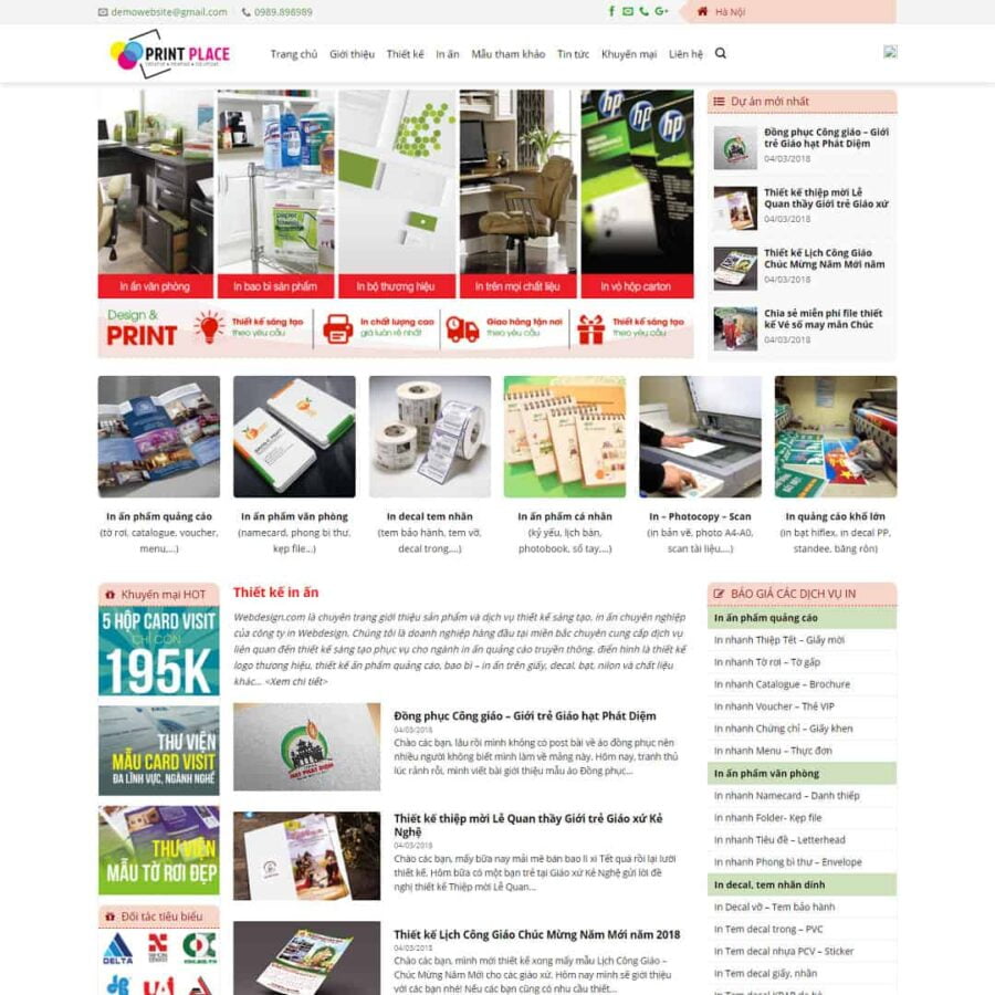 Thiết kế website dịch vụ thiết kế