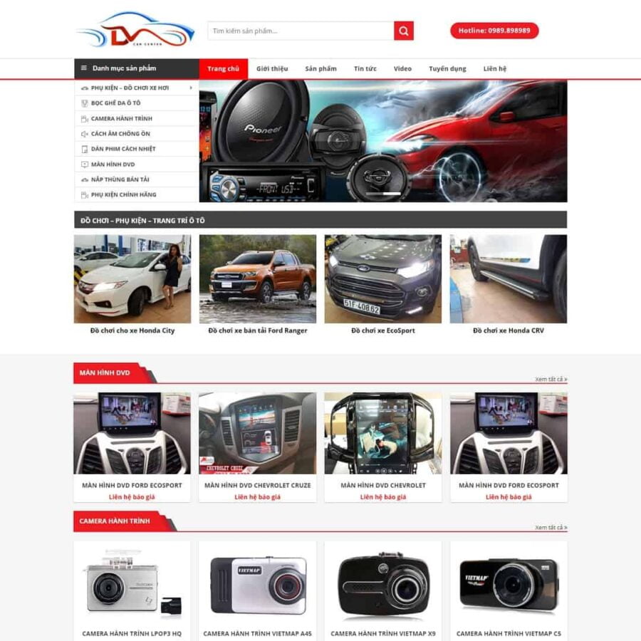 Thiết kế website bán phụ kiện