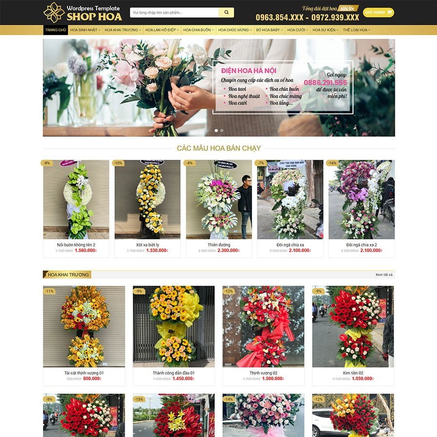 Thiết kế website cửa hàng bán hoa 04