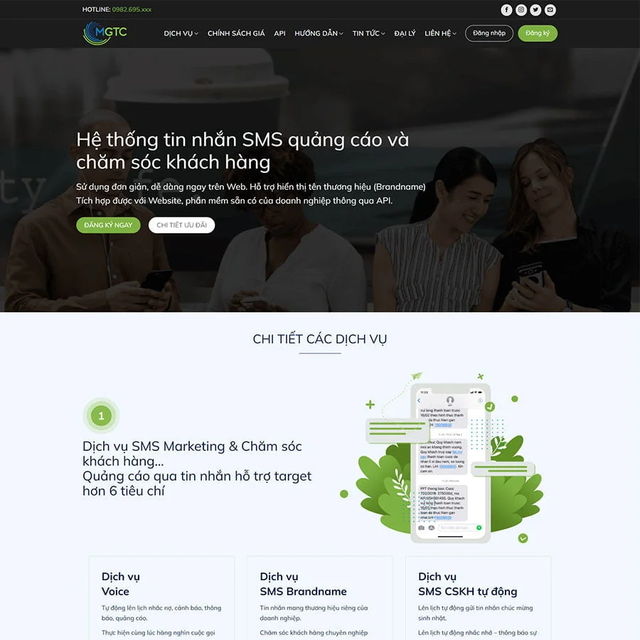 Thiết kế website công ty Agency
