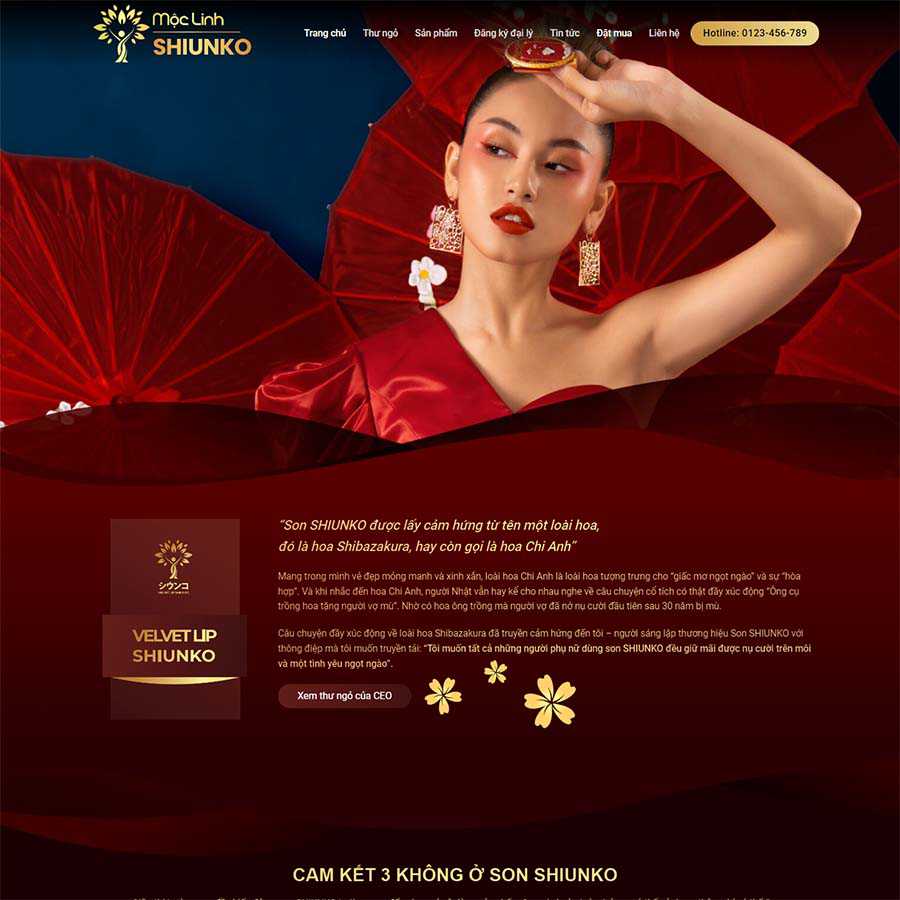 Thiết kế website bán son môi
