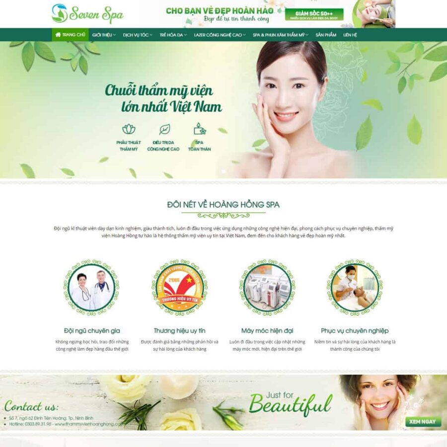 Thiết kế website Spa làm đẹp 03