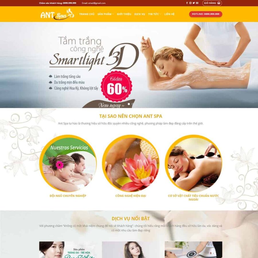 Thiết kế website Spa làm đẹp 05