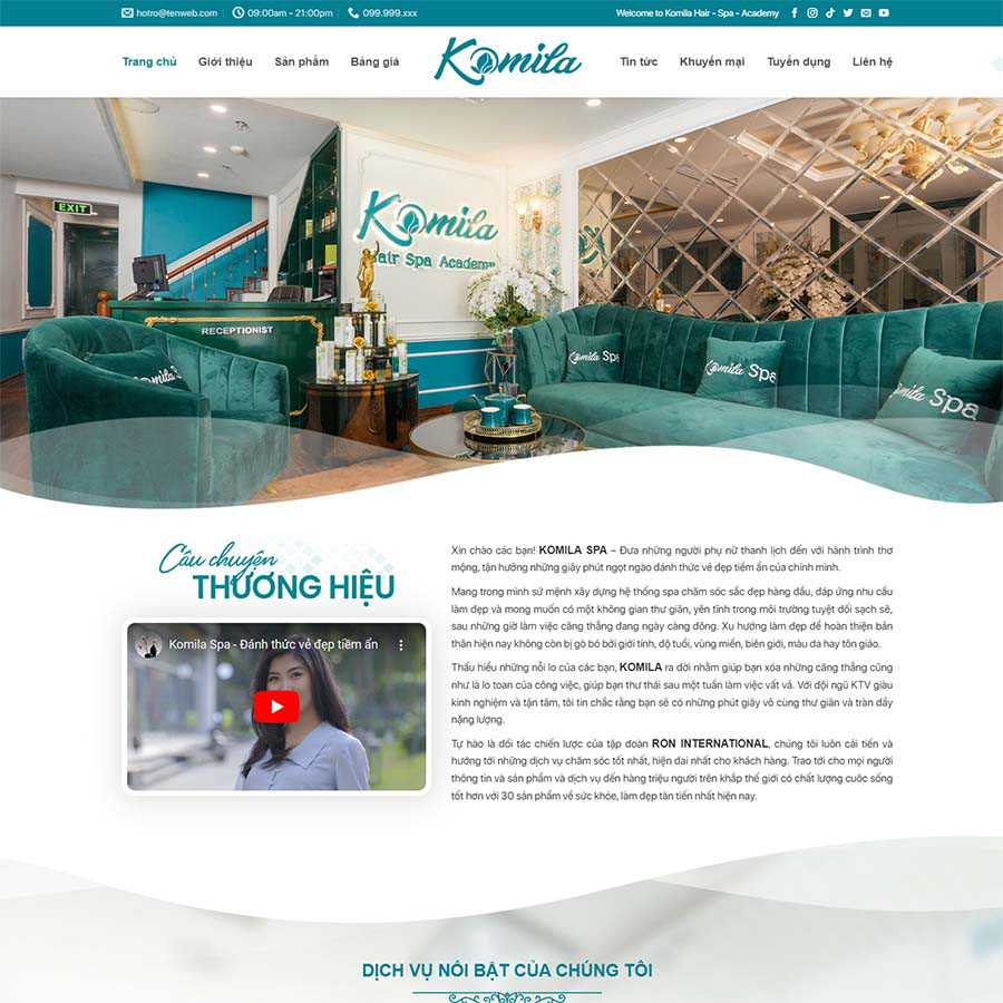 Thiết kế website Spa