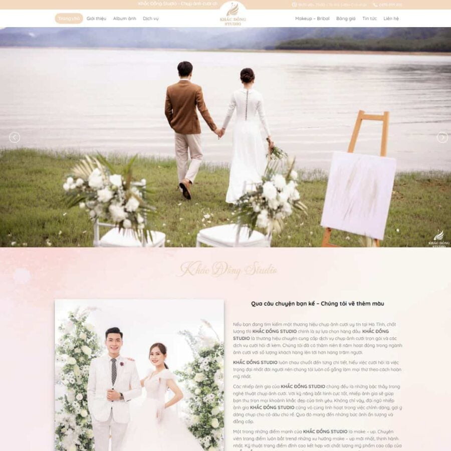 Thiết kế website dịch vụ studio