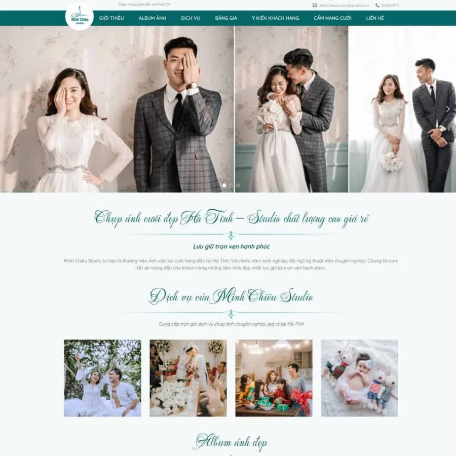 Thiết kế website dịch vụ studio