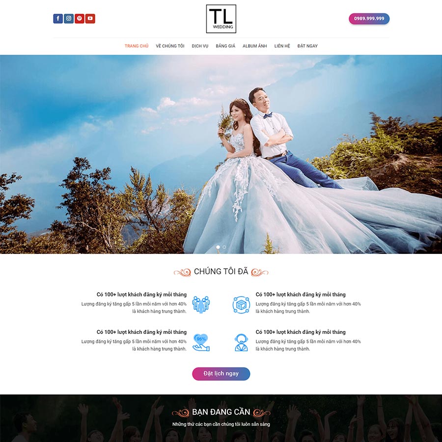 Thiết kế website dịch vụ studio