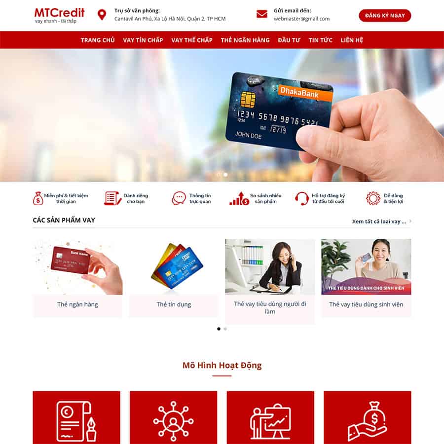 Thiết kế website vay vốn