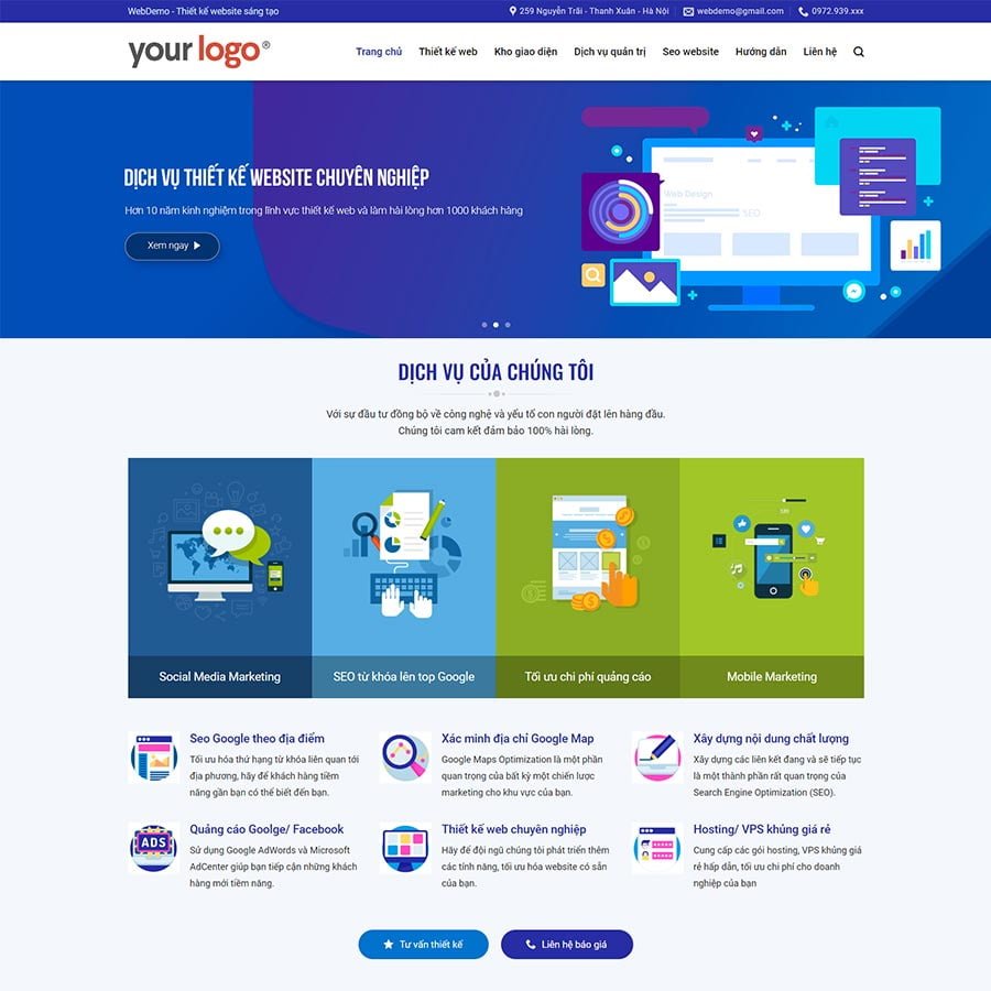 Thiết kế website công ty thiết kế website 05
