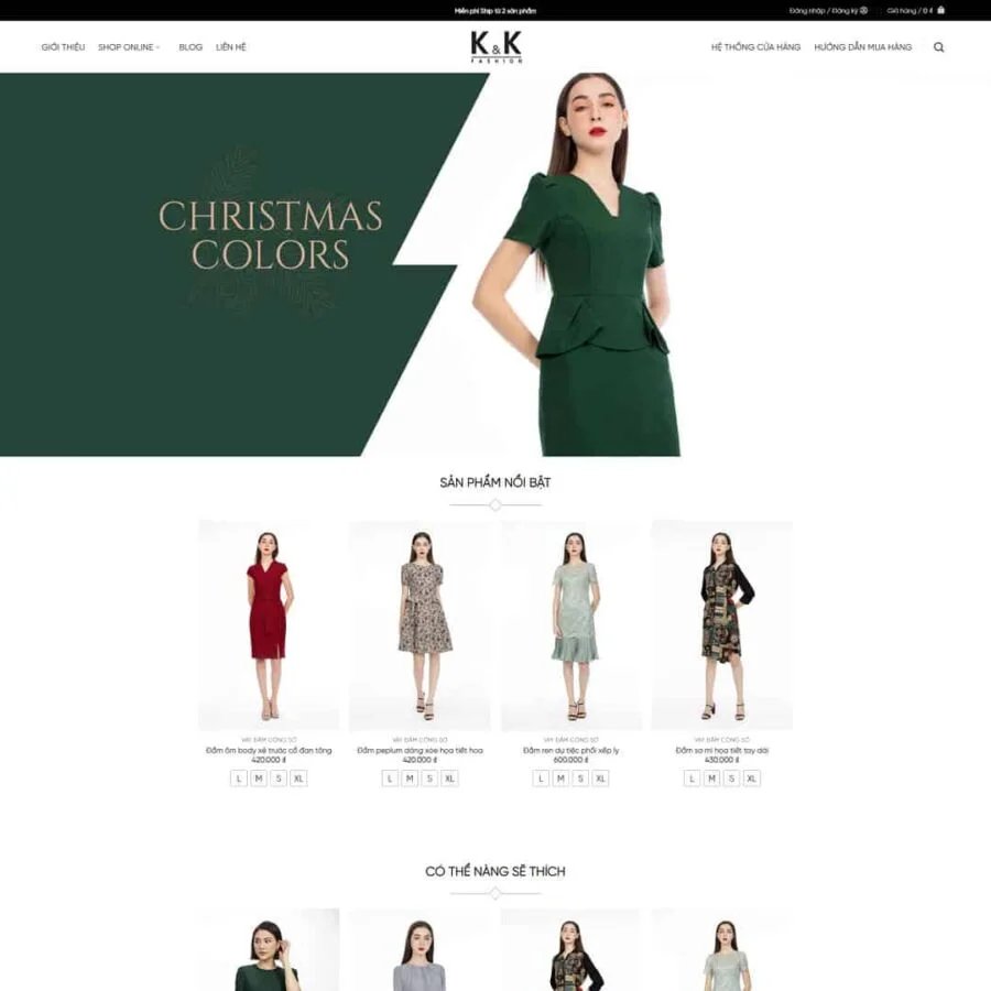 Thiết kế website shop thời trang nữ 02