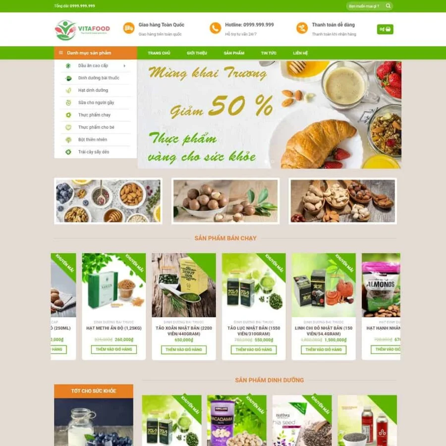 Thiết kế website thực phẩm chức năng 10