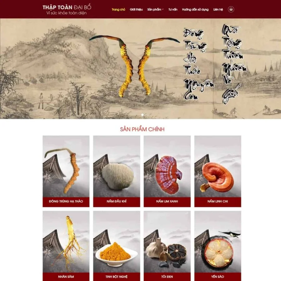 Thiết kế website thực phẩm chức năng 07