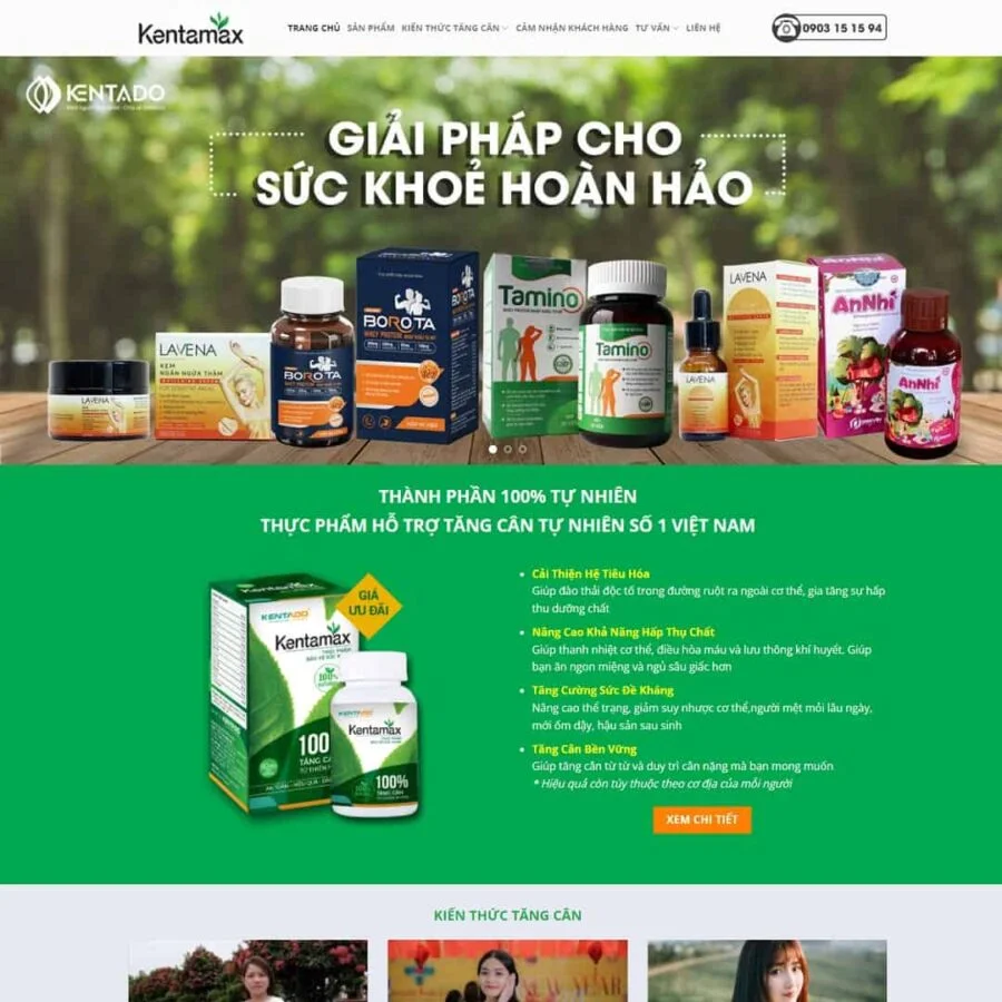Thiết kế website thực phẩm chức năng 08