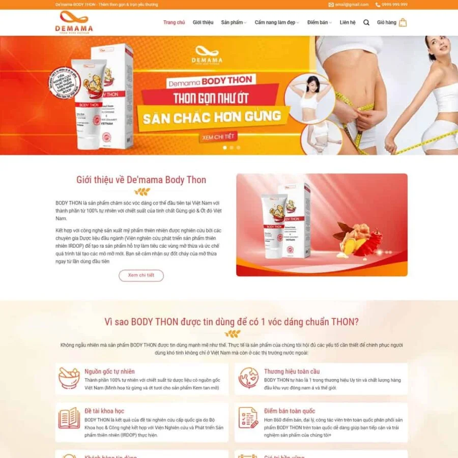 Thiết kế website thực phẩm chức năng 09