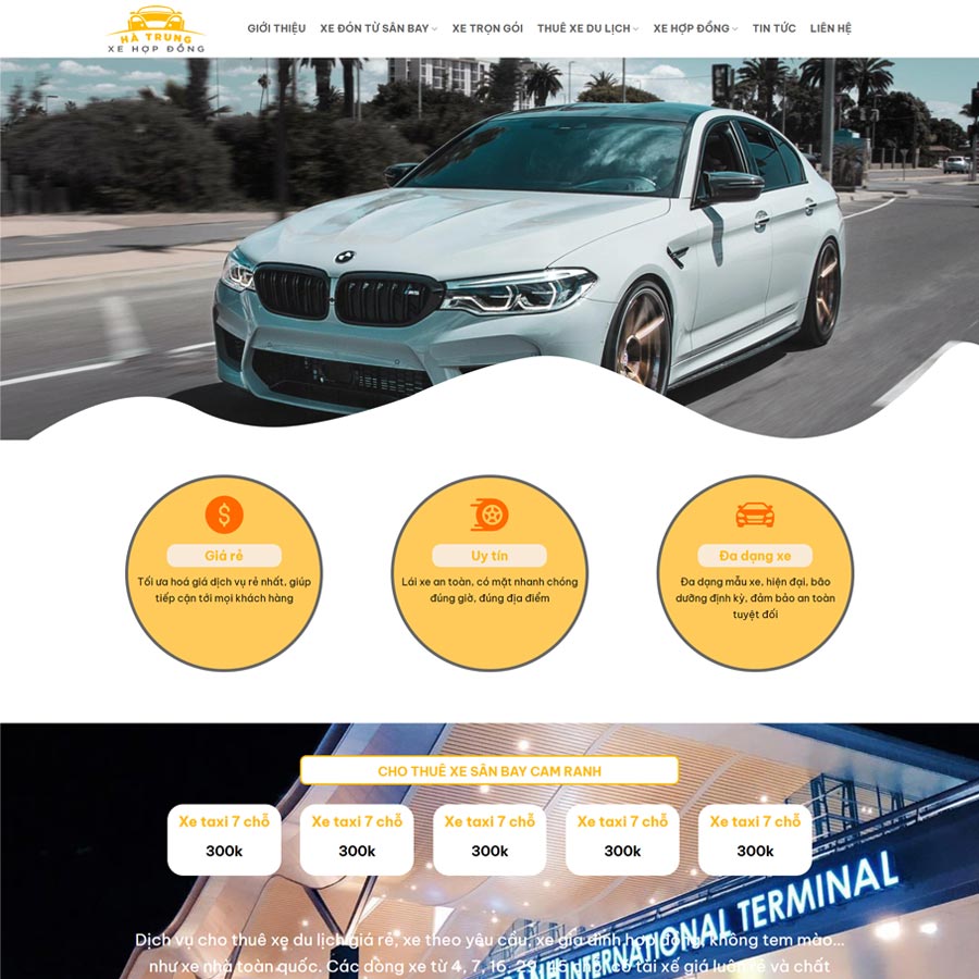 Thiết kế website dịch vụ thuê xe 06
