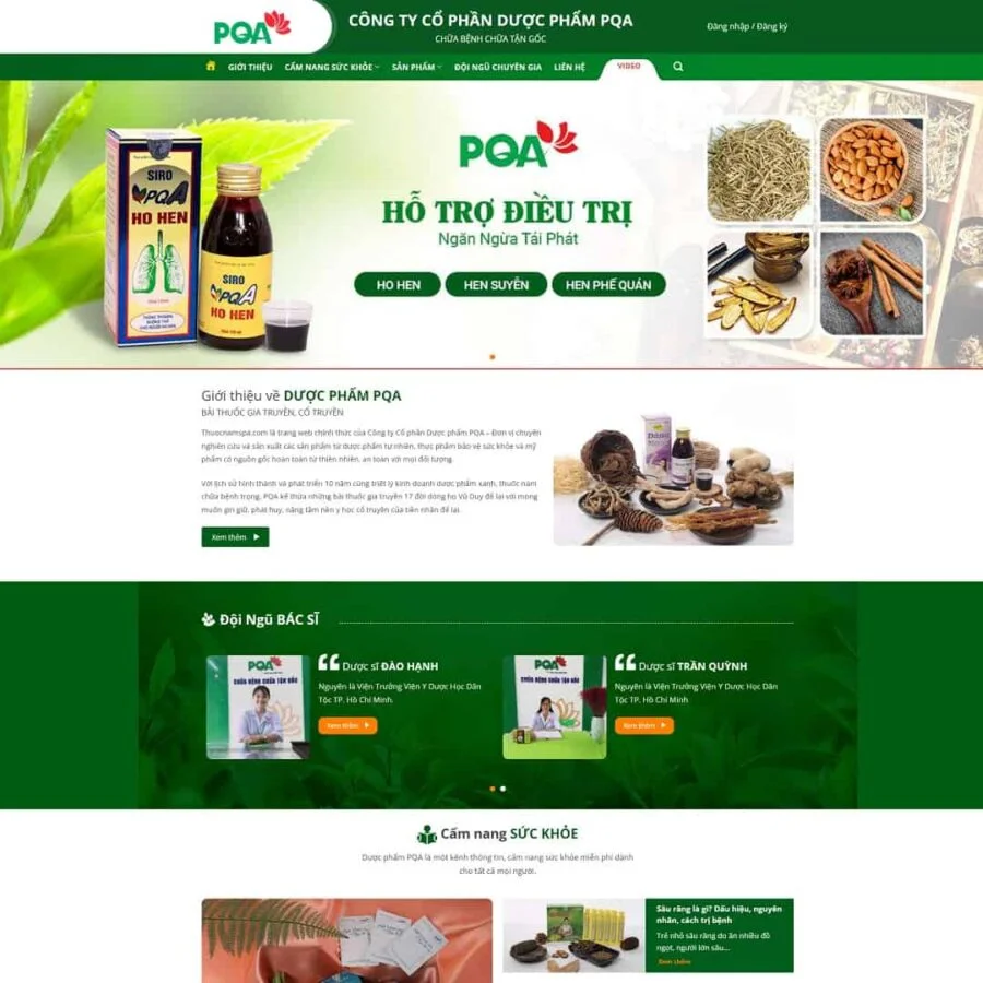 Thiết kế website bán dược phẩm