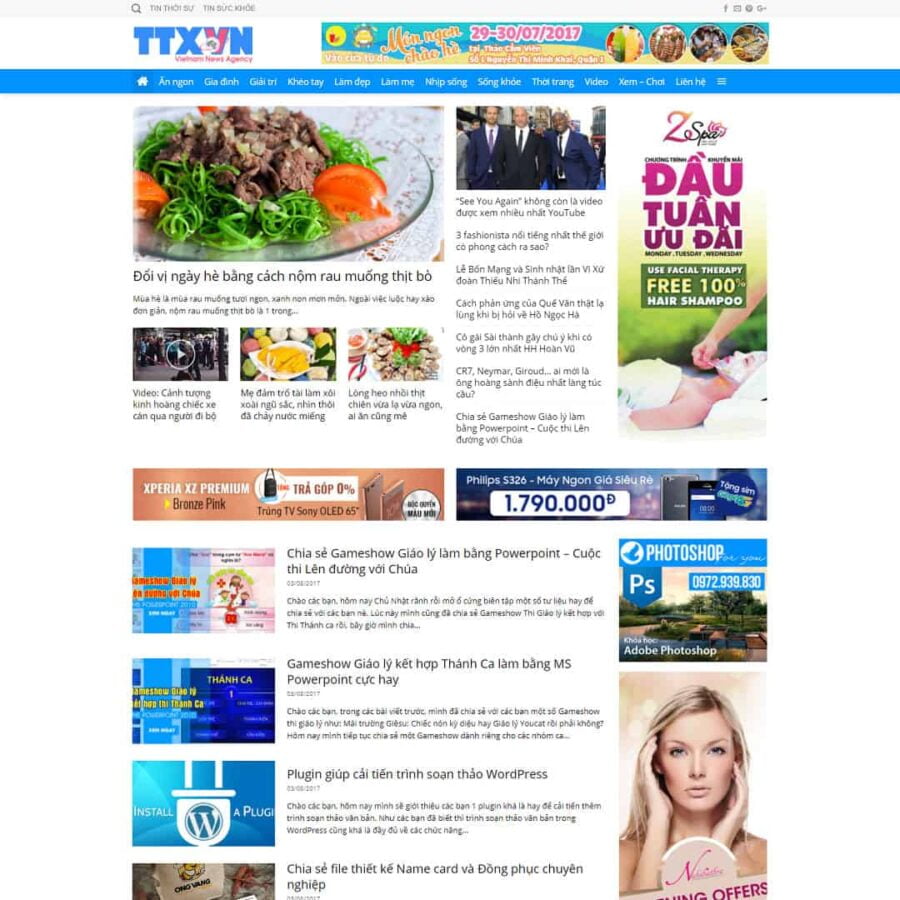 Thiết kế website tin tức 01