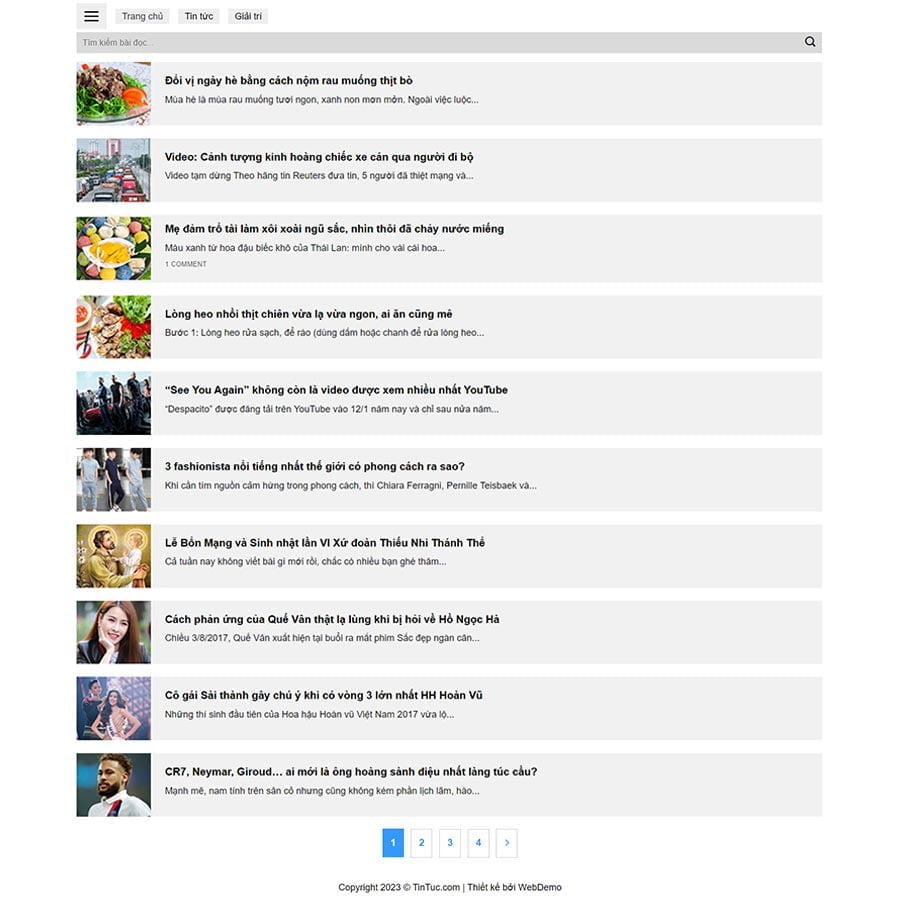 Thiết kế website tin tức cho mobile 24