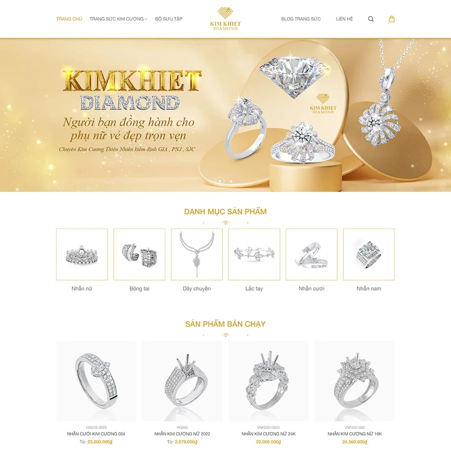 Thiết kế website bán trang sức 03