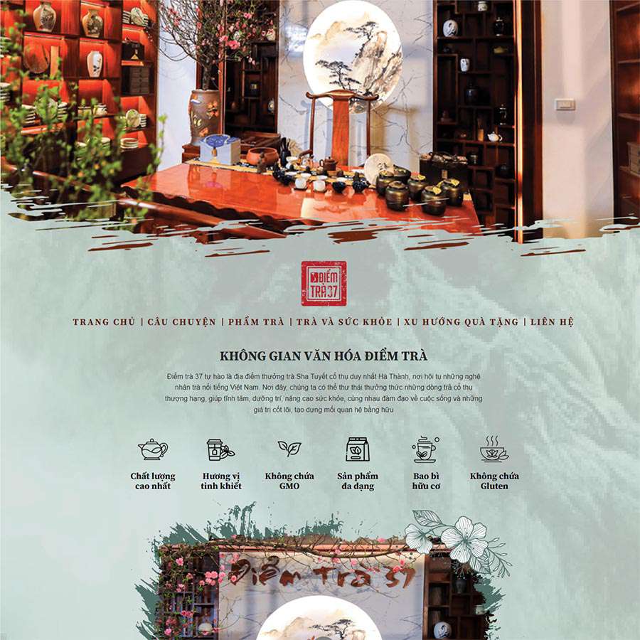 Thiết kế website bán trà xanh 02
