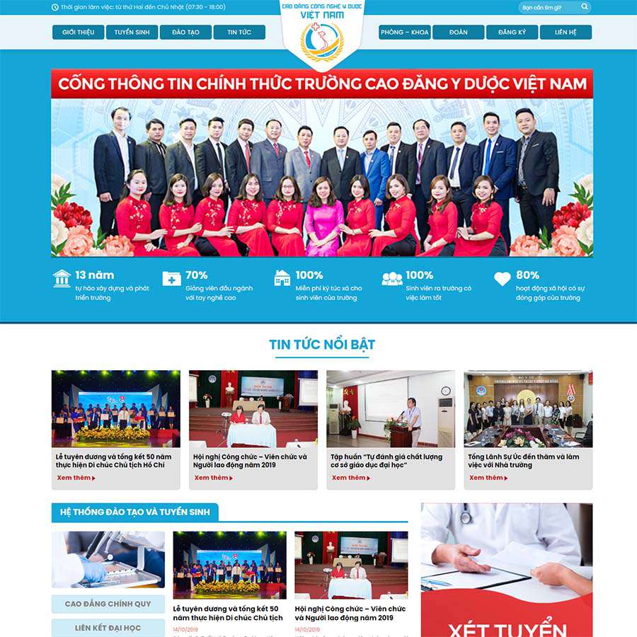 Thiết kế website giới thiệu Trường Học
