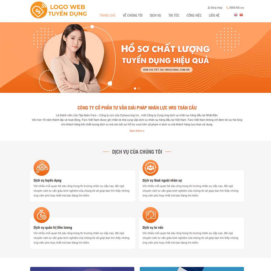 Thiết kế website tuyển dụng