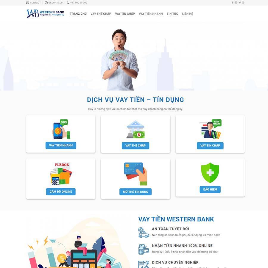 Thiết kế website dịch vụ vay tiền 02