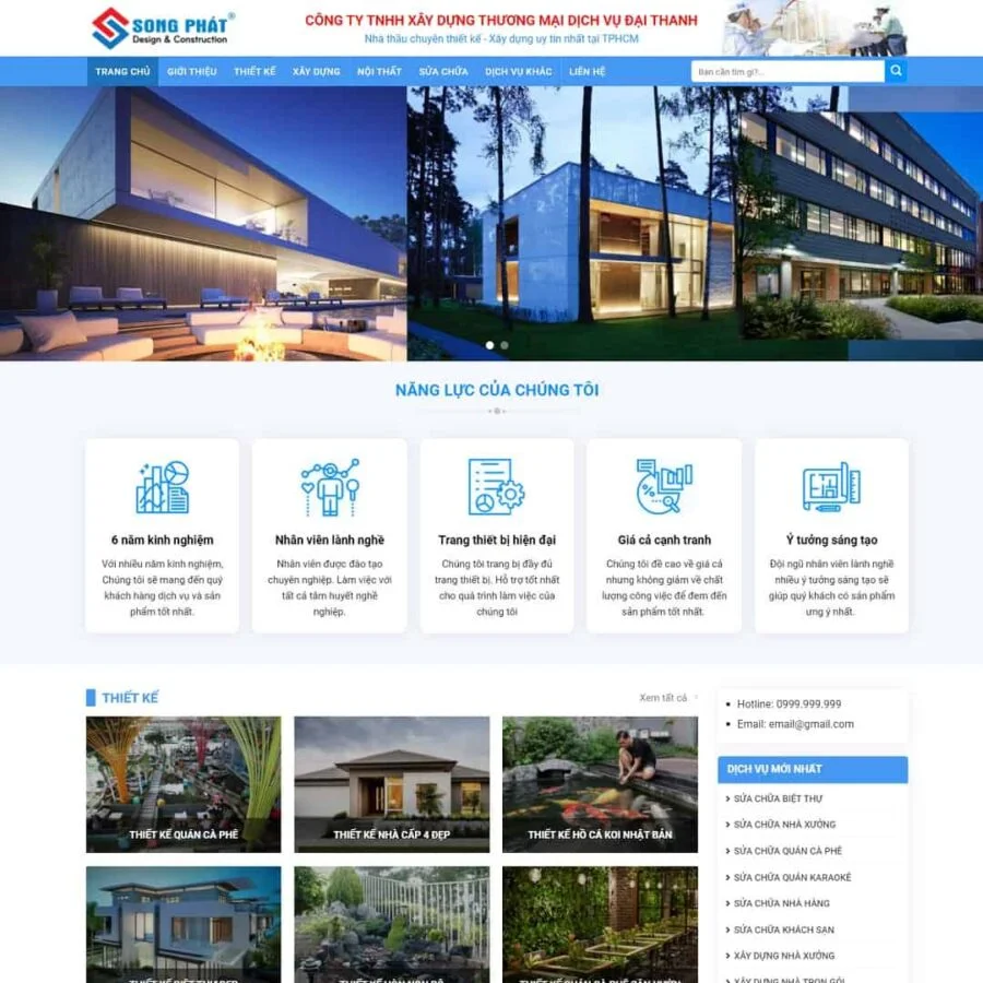 Thiết kế website xây dựng 02