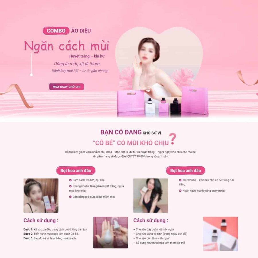 Thiết kế website Landing page nước xịt thơm