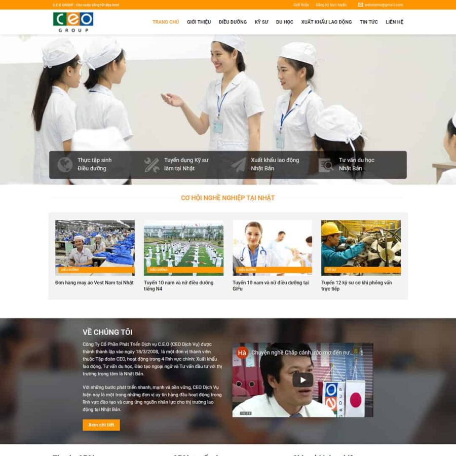 Thiết kế website công ty xuất khẩu lao động 03
