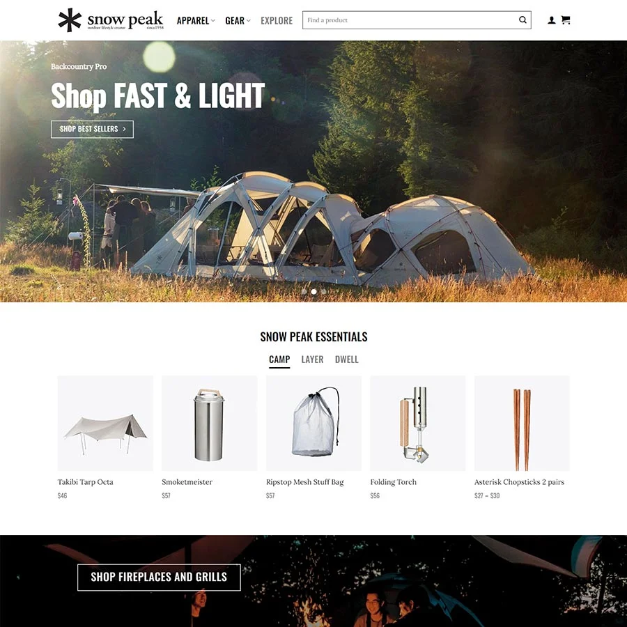 Thiết kế website bán lều du lịch